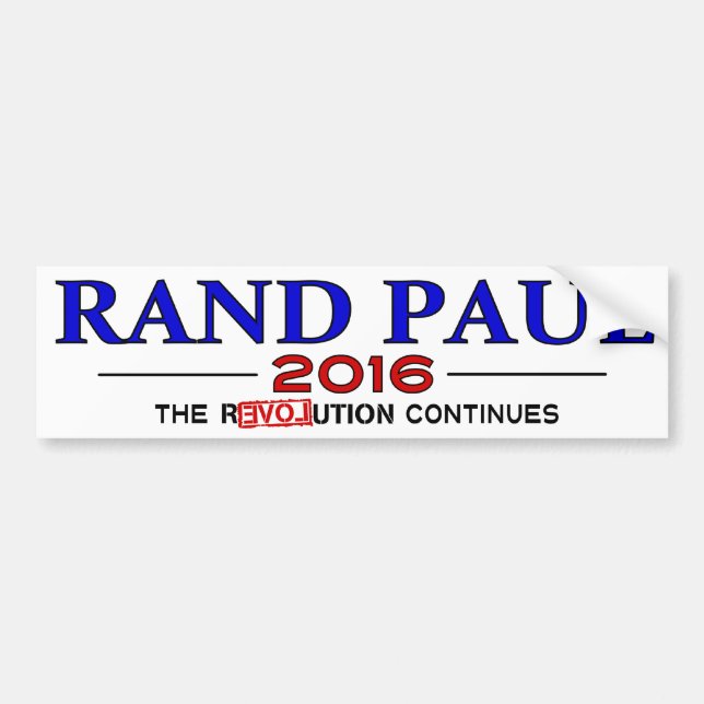 Rand Paul 2016 Bumper Sticker (Front)