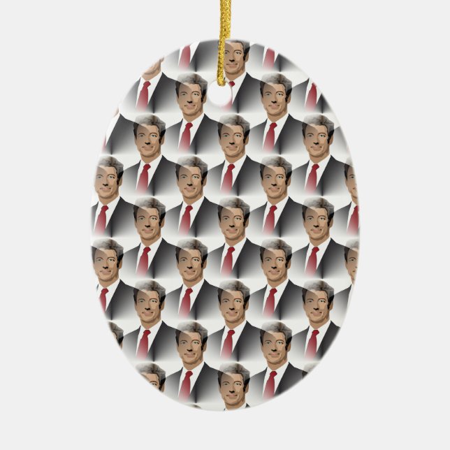 rand paul ceramic tree decoration (Front)