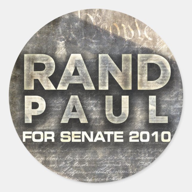 Rand Paul Classic Round Sticker (Front)