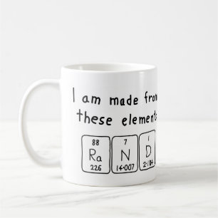 Rand periodic table name mug