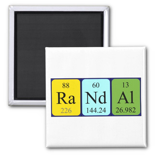 Randal periodic table name magnet (Front)