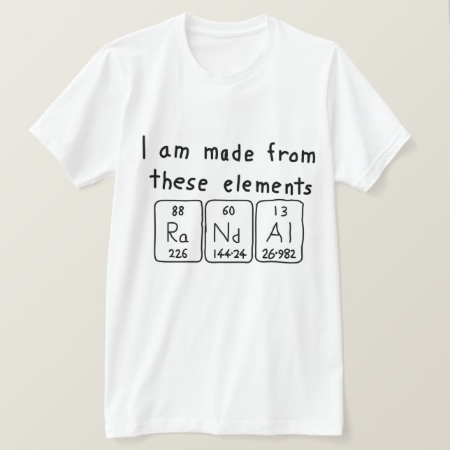 Randal periodic table name shirt (Design Front)