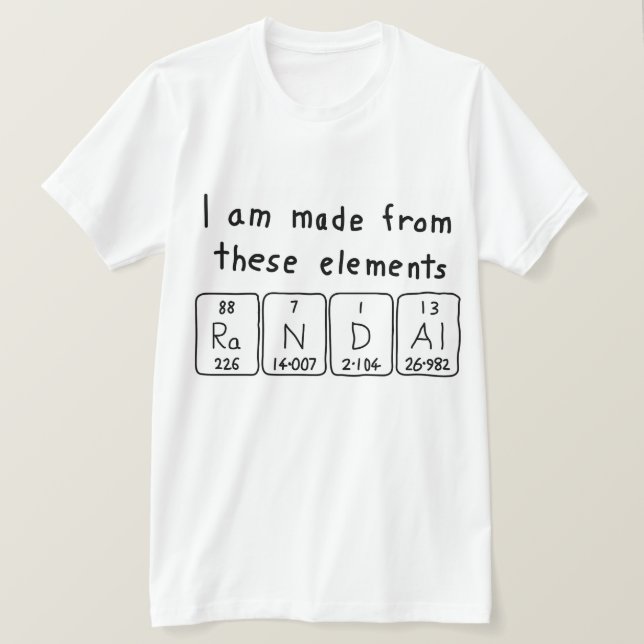 Randal periodic table name shirt (Design Front)