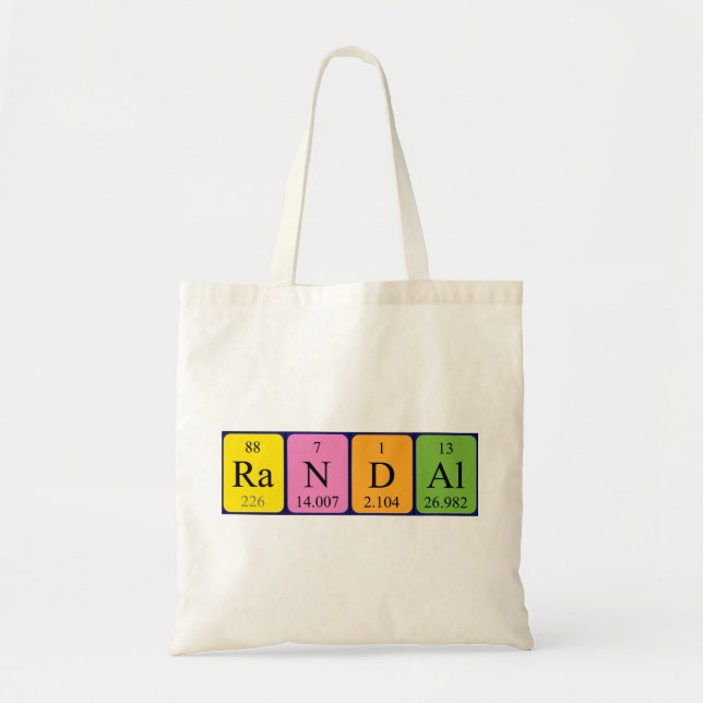 Randal periodic table name tote bag (Front)