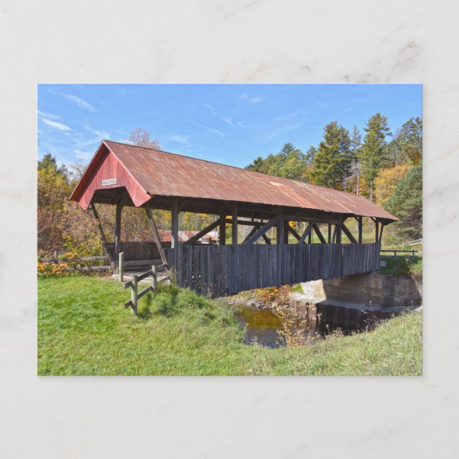 Randall Covered Bridge, Lyndon, Vermont Postcard (Front)