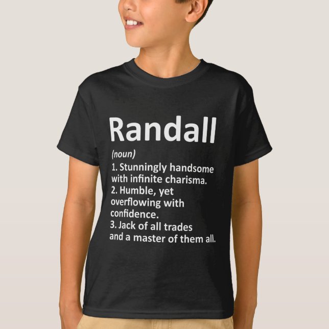 Randall Definition Personalised Name Funny Birthda T-Shirt (Front)