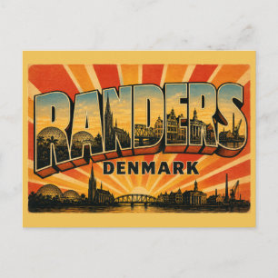 Randers Denmark Historic River City Postcard