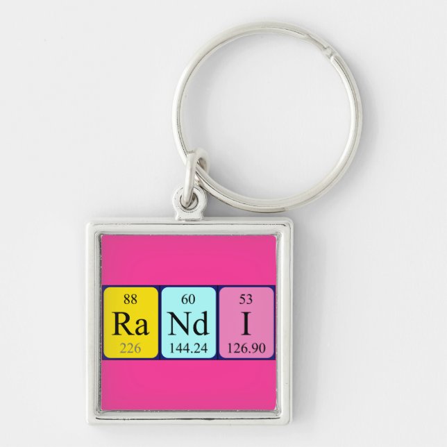 Randi periodic table name keyring (Front)