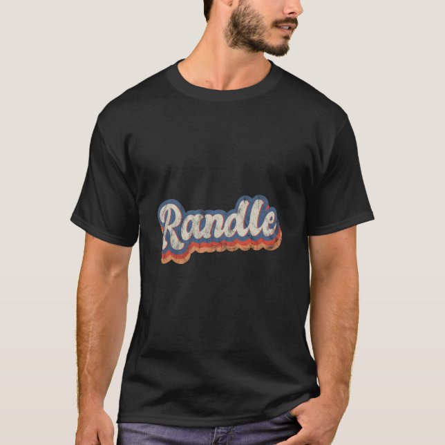 Randle Personalized Name Custom Lettering 70'S T-Shirt (Front)