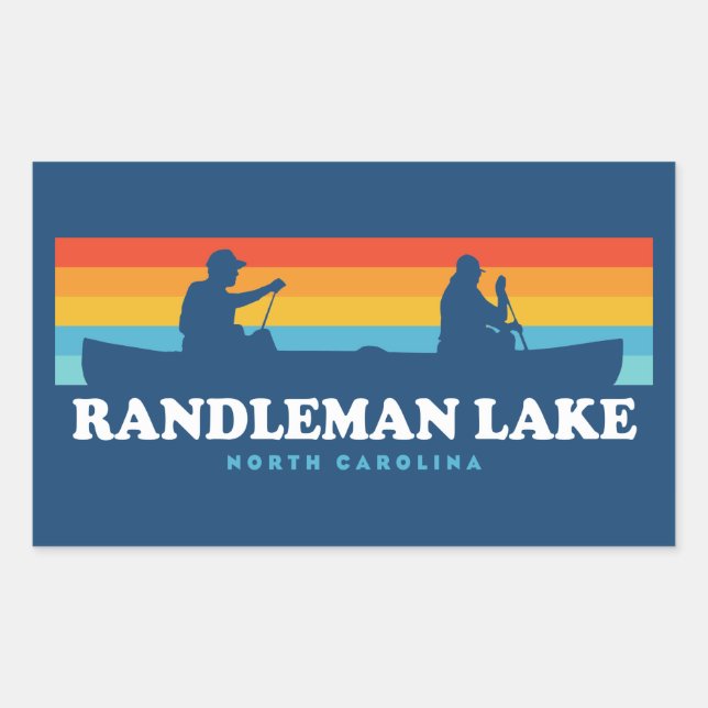 Randleman Lake North Carolina Canoe Rectangular Sticker (Front)