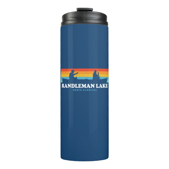 Randleman Lake North Carolina Canoe Thermal Tumbler (Front)
