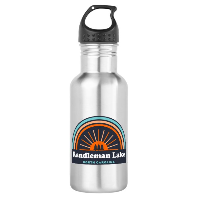 Randleman Lake North Carolina Rainbow 532 Ml Water Bottle (Front)