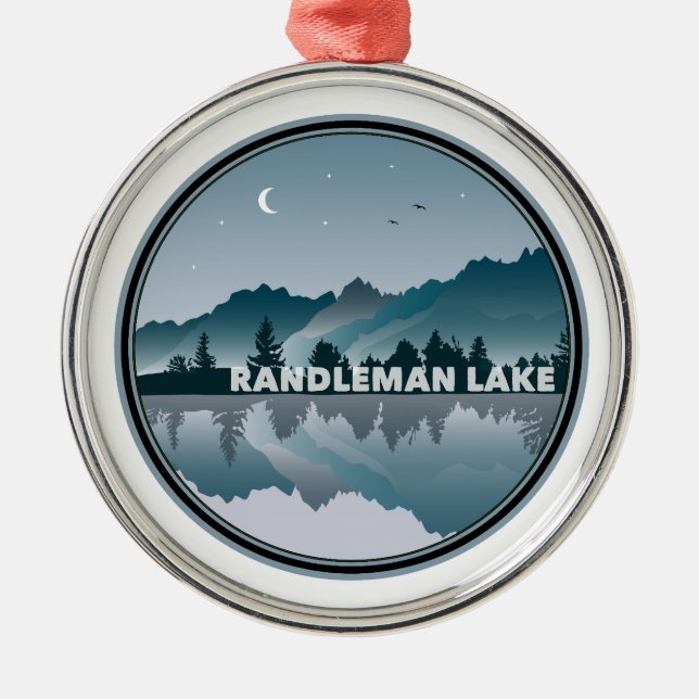 Randleman Lake North Carolina Reflection Metal Tree Decoration (Front)