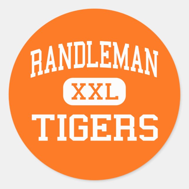 Randleman - Tigers - High - Randleman Classic Round Sticker (Front)