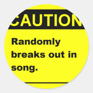 Randmon Song Classic Round Sticker
