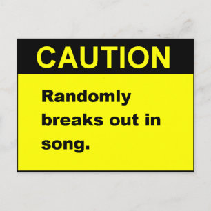 Randmon Song Postcard