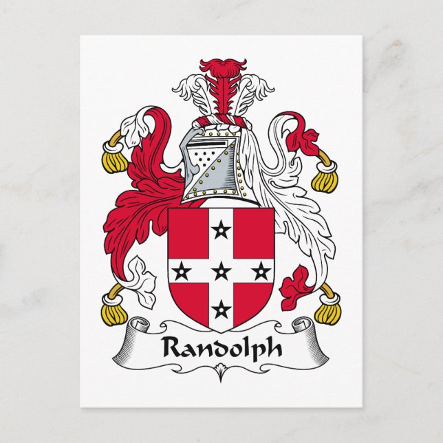 Randolph Family Crest Postcard (Front)