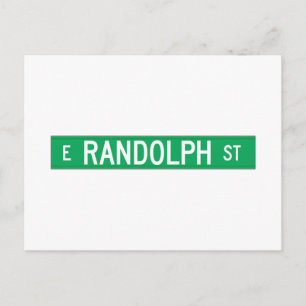 Randolph Street, Chicago, IL Street Sign Postcard