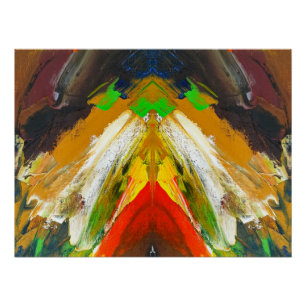 Random Abstract Brushstroke Composition by Lukian Poster