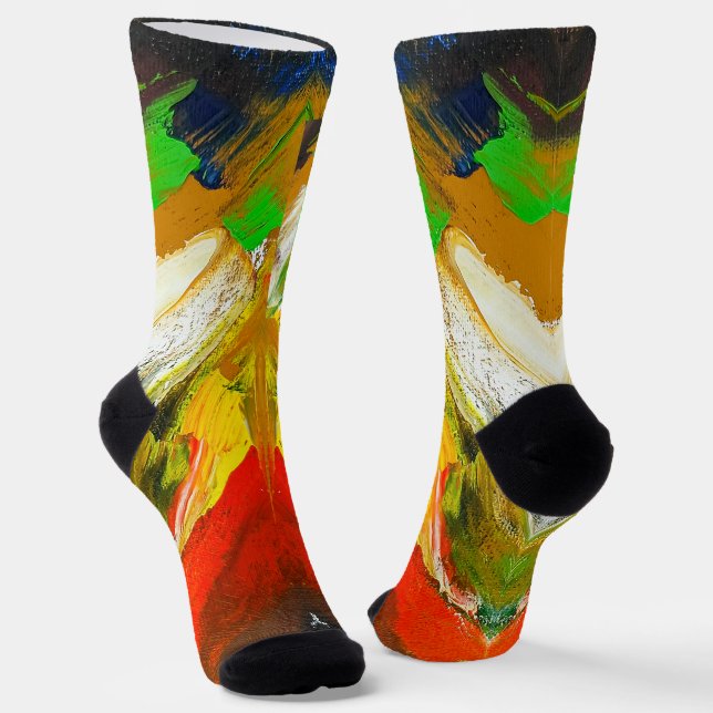 Random Abstract Brushstroke Composition by Lukian Socks (Angled)