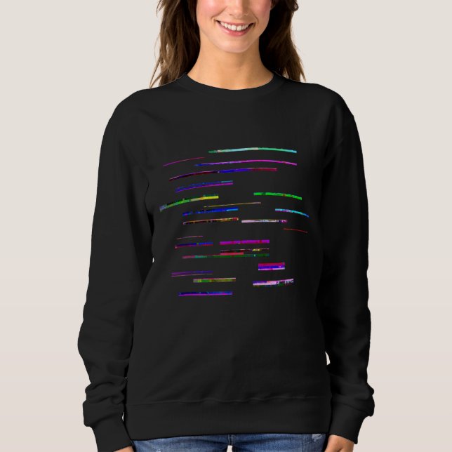 Random Abstract Glitch Pattern Collage Sweatshirt (Front)
