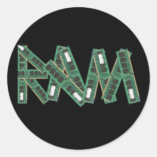 Random Access Memory Classic Round Sticker