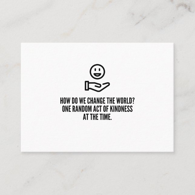 Random act of kindness business card (Front)
