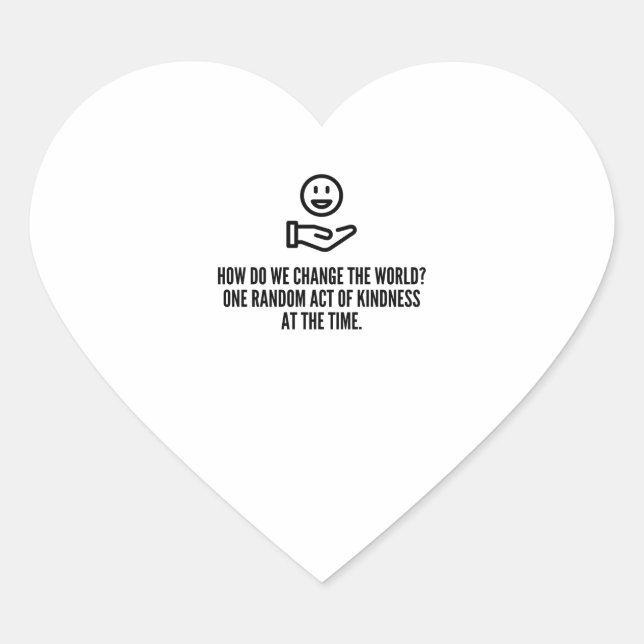 Random act of kindness heart sticker (Front)