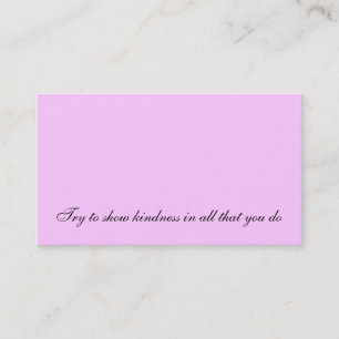 Random Act Of Kindness Idea Business Card