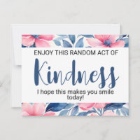 Random Act of Kindness" Motivational floral