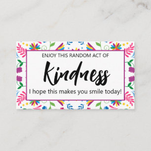 Random act of kindness spread love not hate busine business card