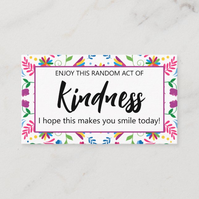 Random act of kindness spread love not hate busine business card (Front)