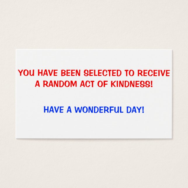 Random Acts of Kindness Cards (Front)
