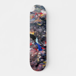 random art skateboard