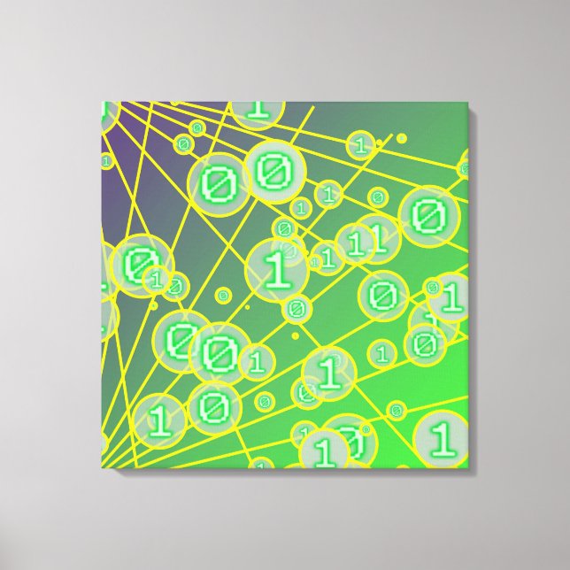 Random bits canvas print (Front)