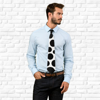 Random Black Circles on White Tie