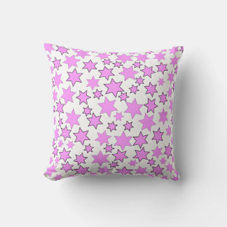 Random Bright Pink Stars Cushion