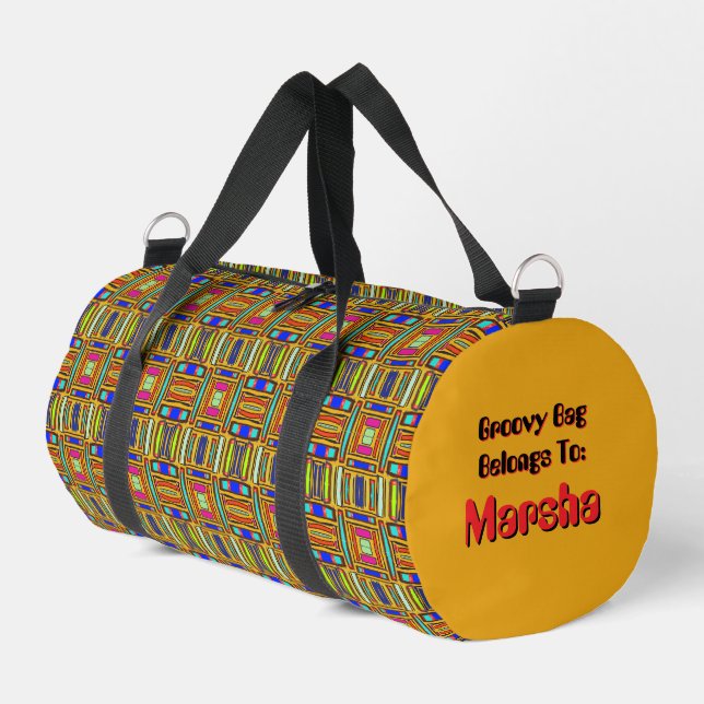 Random Chaos Multi Colour Groovy  Duffle Bag (Left Corner)