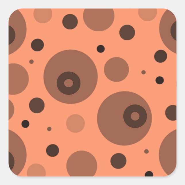 Random Circles and Dots Square Sticker (Front)