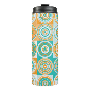 Random Coloured Circles: Artistic Background. Thermal Tumbler