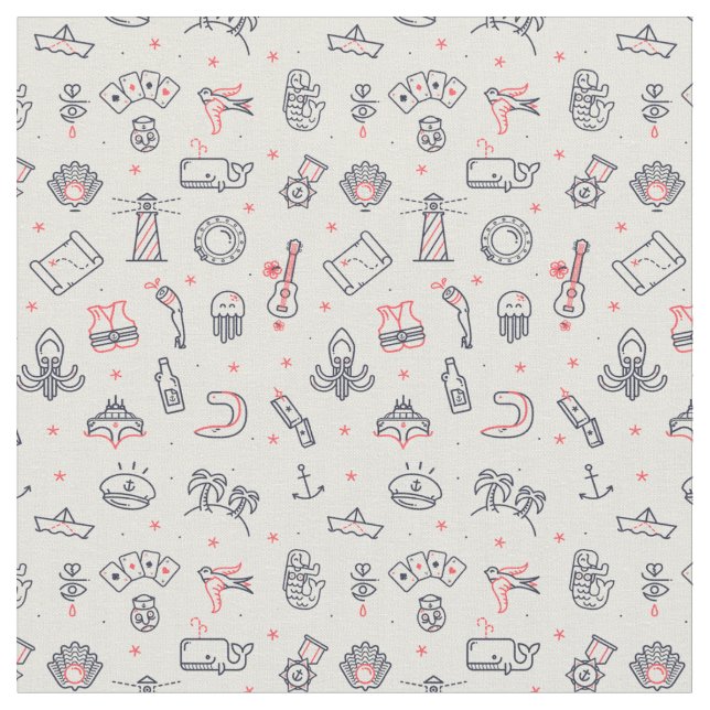 Random Doodles Fabric (Close Up)