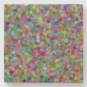 Random Dot Sandstone Coaster