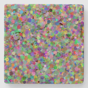 Random Dot Travertine Coaster