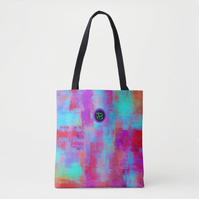 Random Dot Watercolor All-Over-Print Tote Bag (Front)