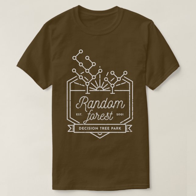 Random forest White lines T-Shirt (Design Front)