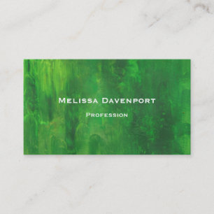 Random Forms Green Abstract Painting Business Card