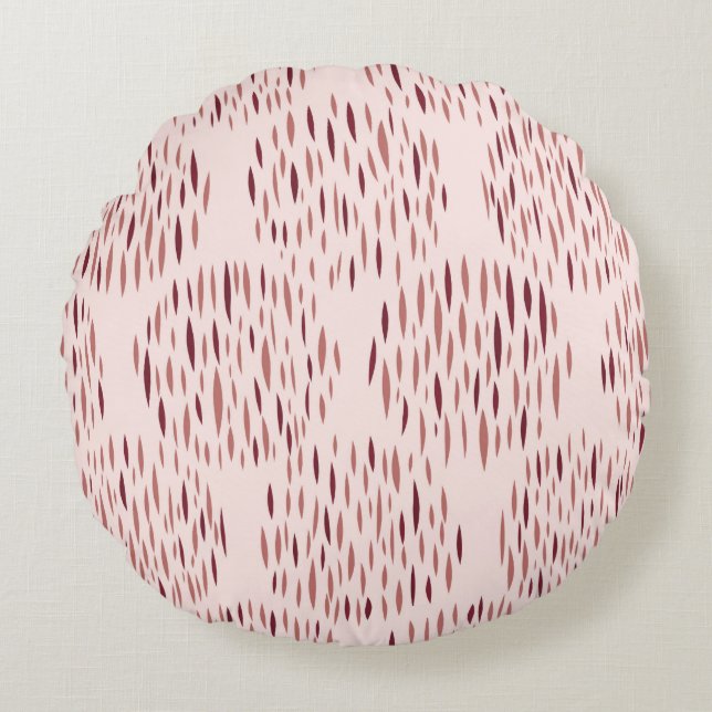 Random geometric background. Seamless pattern. Vin Round Cushion (Front)