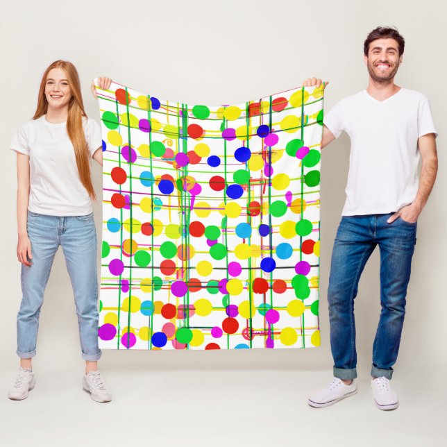 Random Geometric Pattern Fleece Blanket (In Situ)