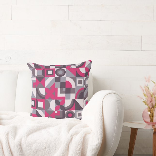 Random geometric shapes pattern cushion (Couch)
