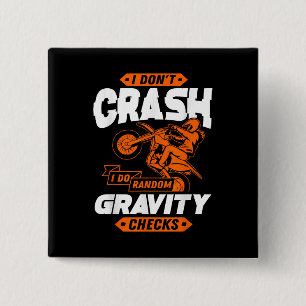 Random Gravity Checks - Motocross & Dirt Bike 15 Cm Square Badge